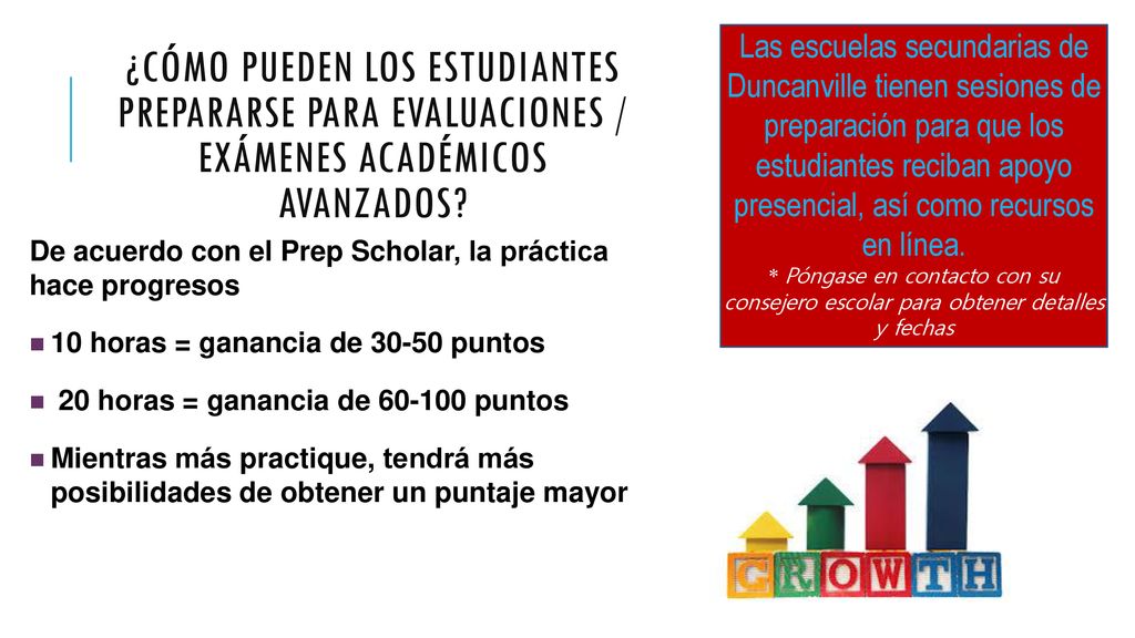 ¿Cómo pueden los estudiantes prepararse para evaluaciones / exámenes académicos avanzados