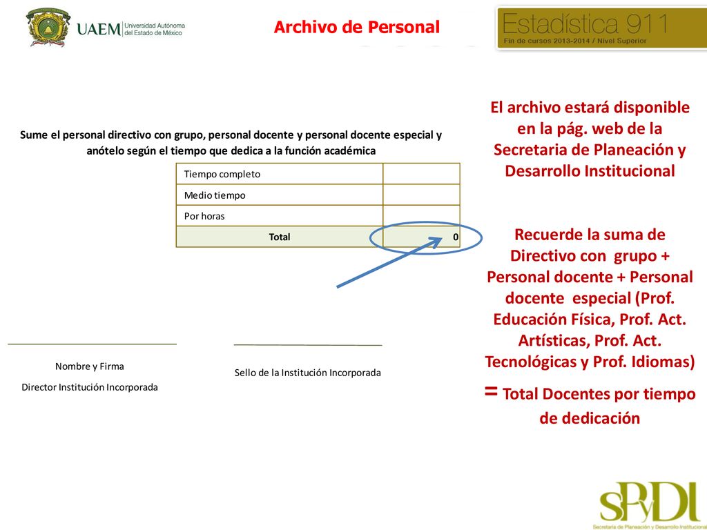Archivo de Personal El archivo estará disponible en la pág. web de la Secretaria de Planeación y Desarrollo Institucional.