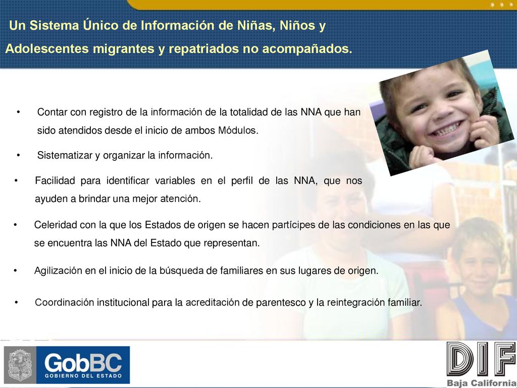Un Sistema Único de Información de Niñas, Niños y