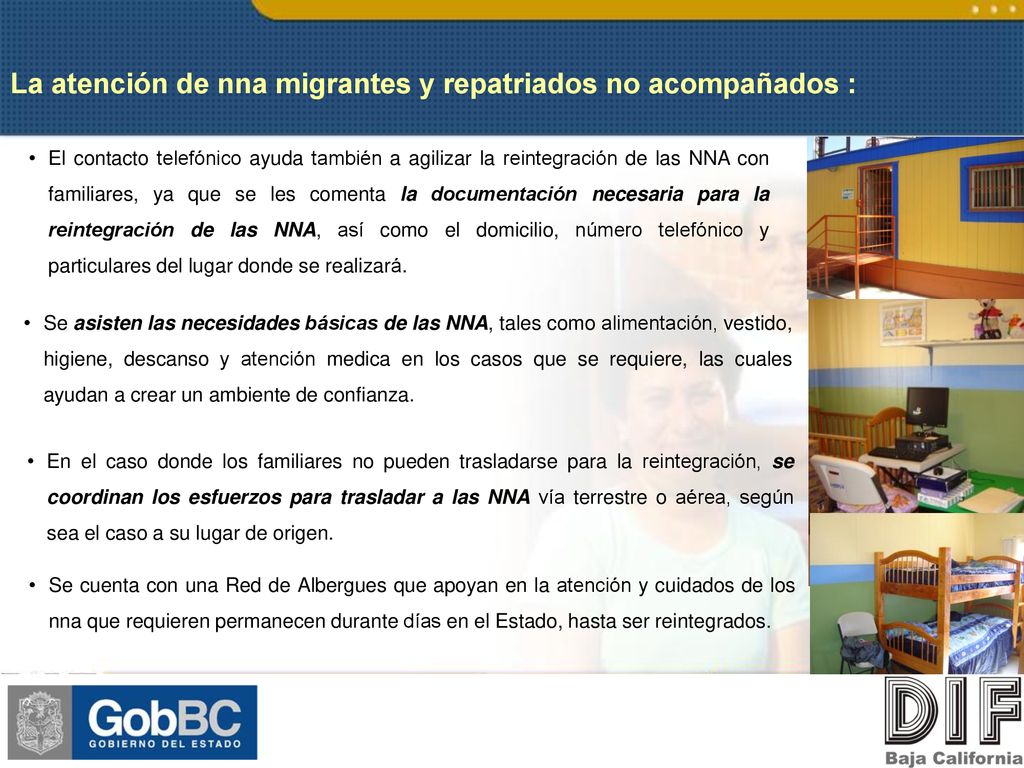 La atención de nna migrantes y repatriados no acompañados :