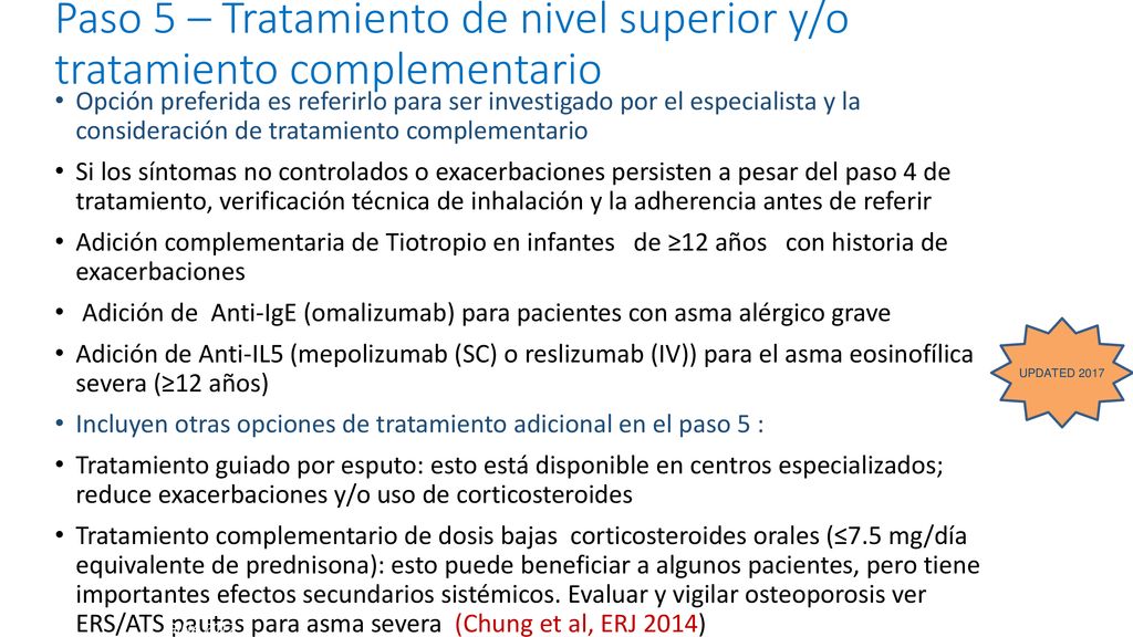 Paso 5 – Tratamiento de nivel superior y/o tratamiento complementario