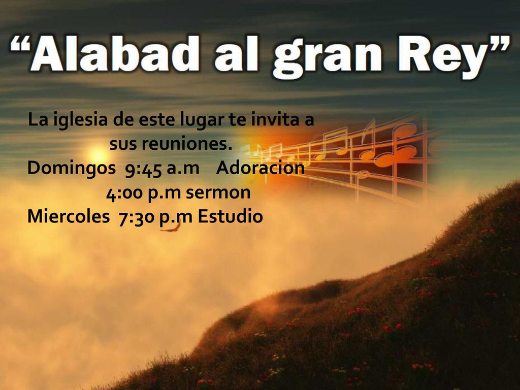 La iglesia de este lugar te invita a sus reuniones.