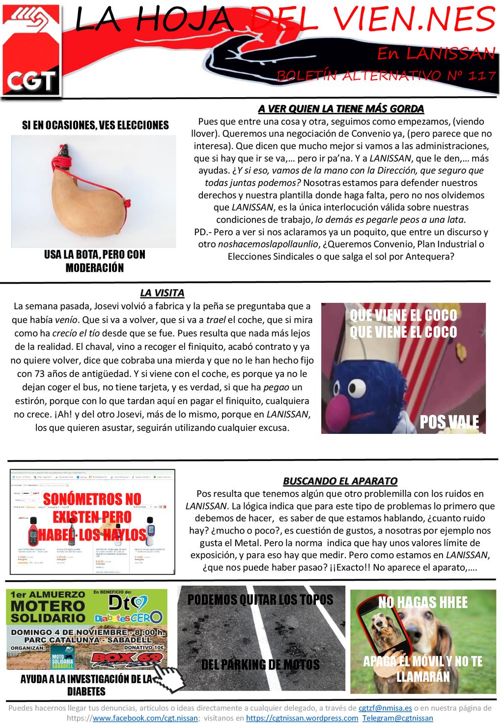 LA HOJA DEL VIEN.NES En LANISSAN BOLETÍN ALTERNATIVO Nº 117