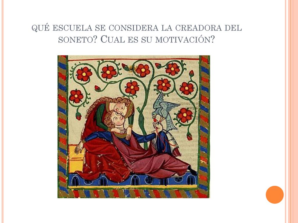 qué escuela se considera la creadora del soneto Cual es su motivación