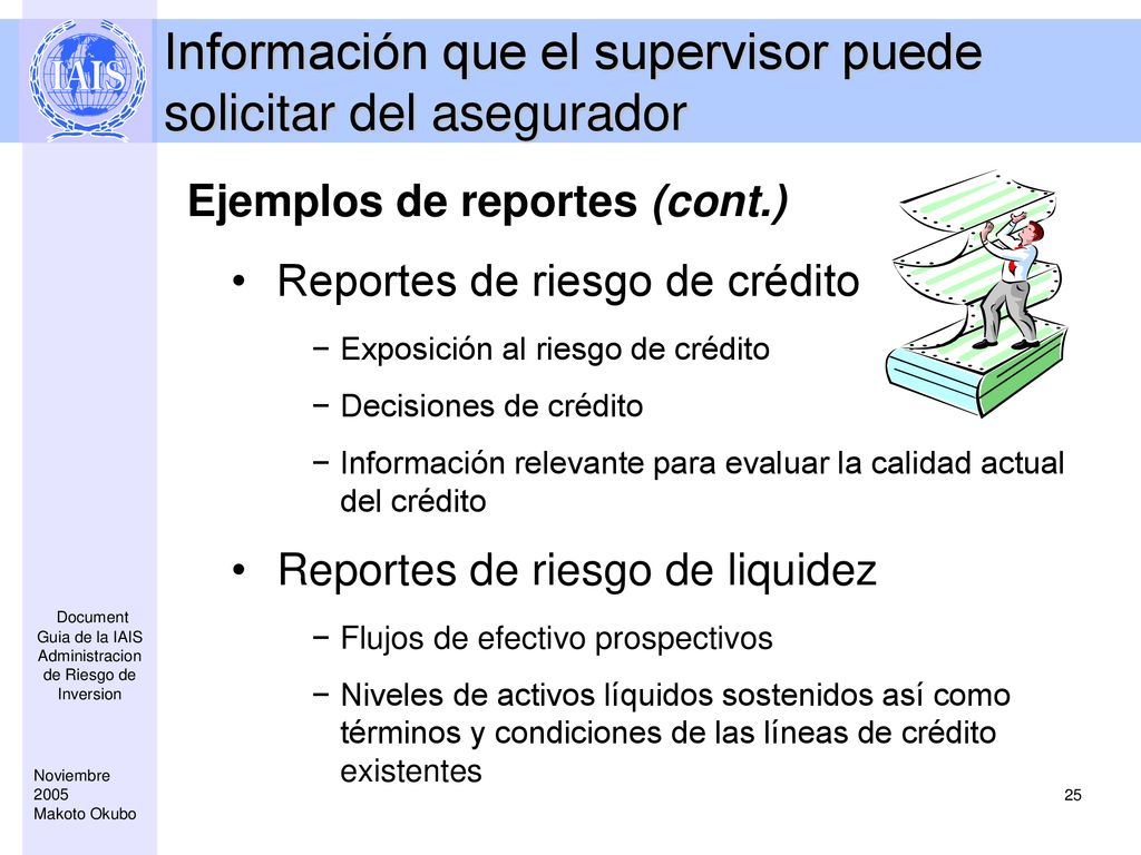 Información que el supervisor puede solicitar del asegurador