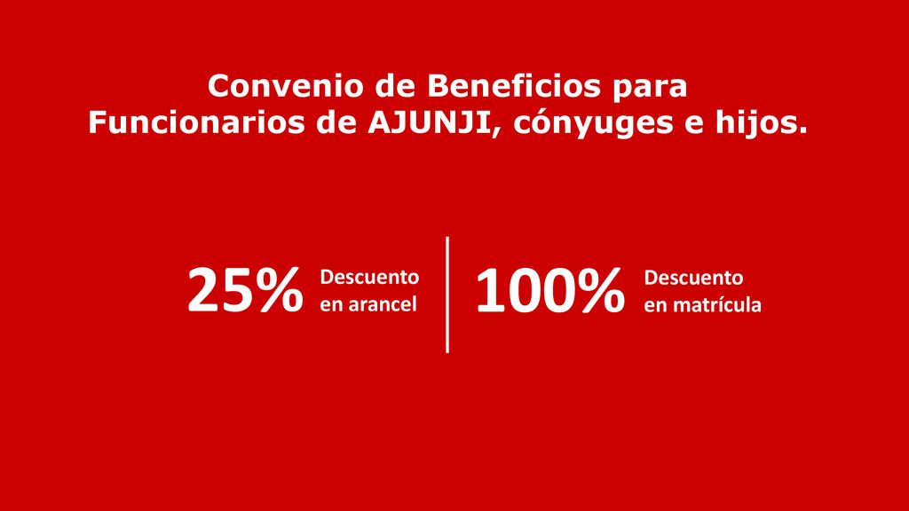 Convenio de Beneficios para Funcionarios de AJUNJI, cónyuges e hijos.