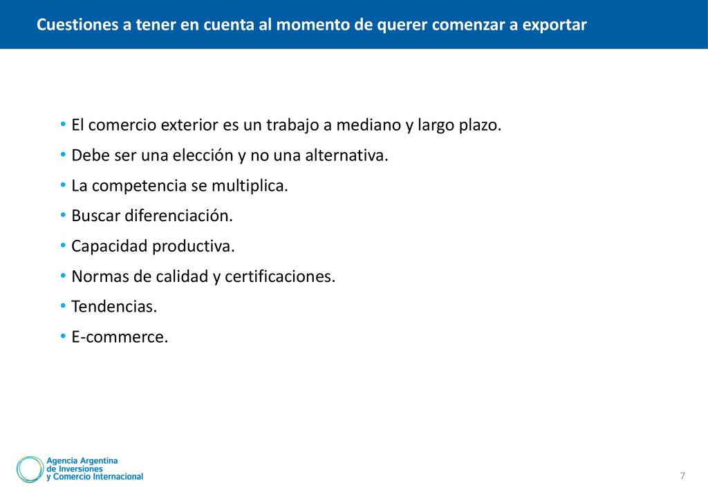 Cuestiones a tener en cuenta al momento de querer comenzar a exportar