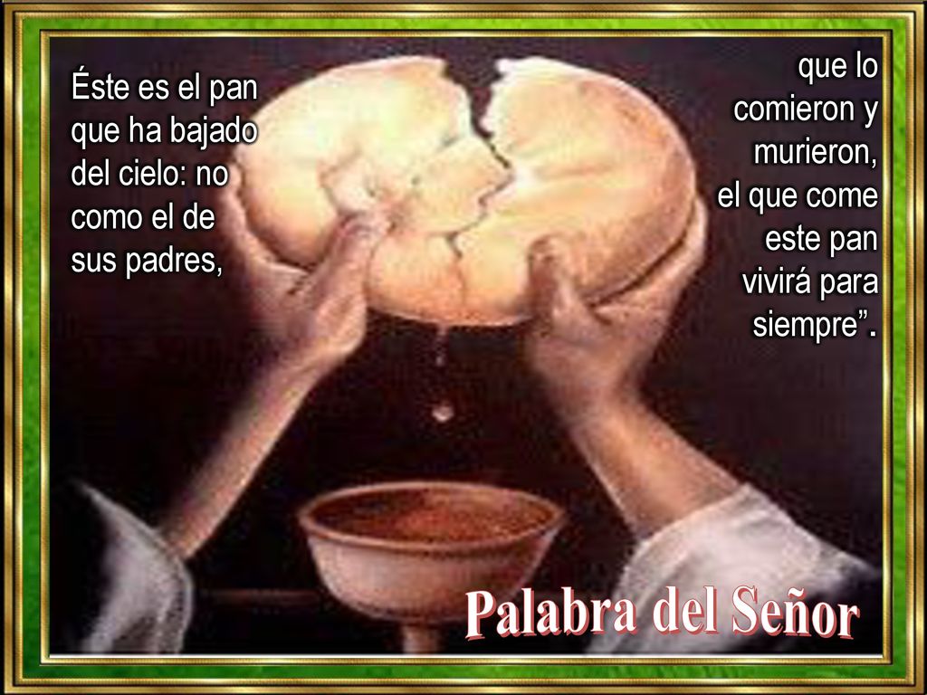 que lo comieron y murieron, el que come este pan vivirá para siempre .
