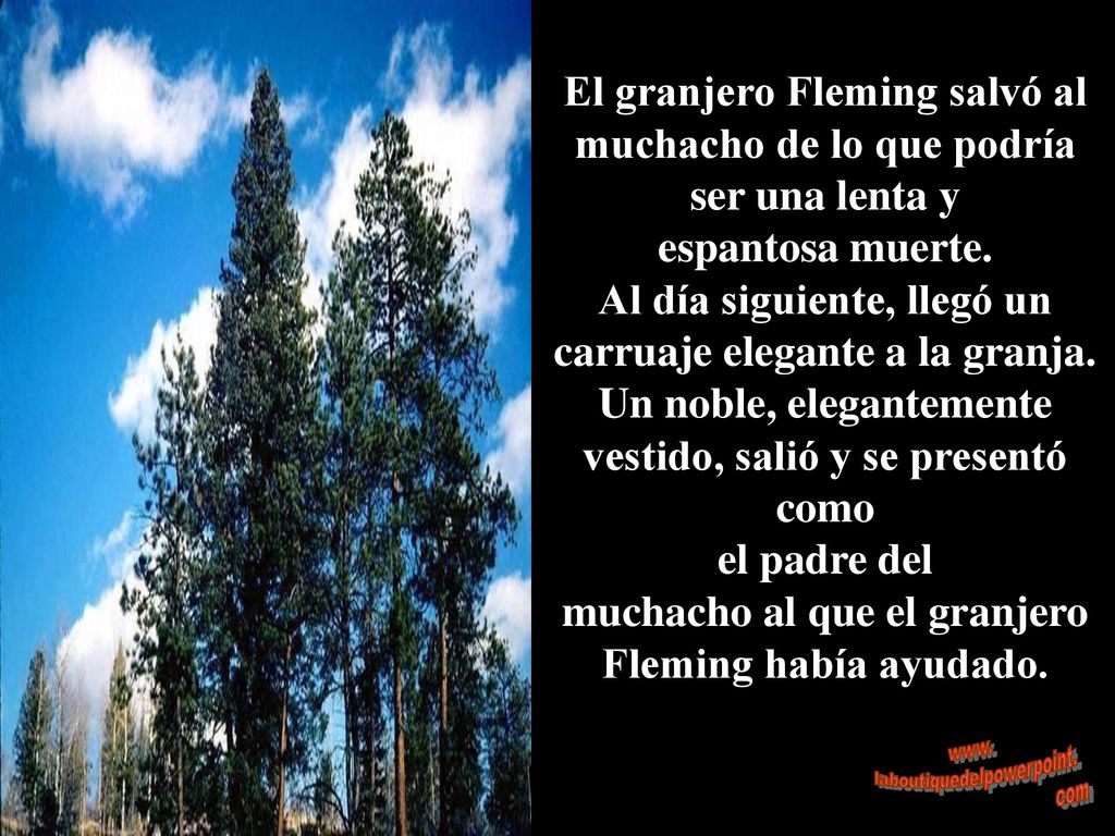 El granjero Fleming salvó al muchacho de lo que podría ser una lenta y