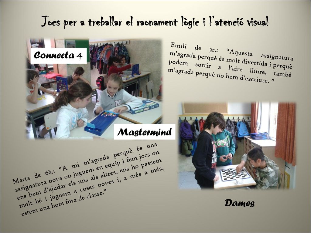 Jocs per a treballar el raonament lògic i l’atenció visual