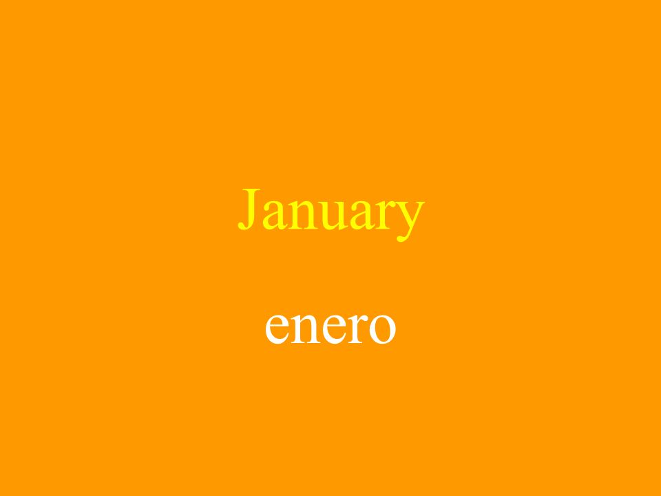 January enero