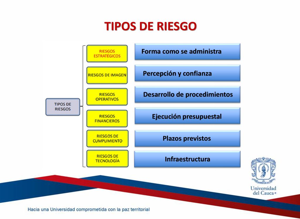 TIPOS DE RIESGO Forma como se administra Percepción y confianza