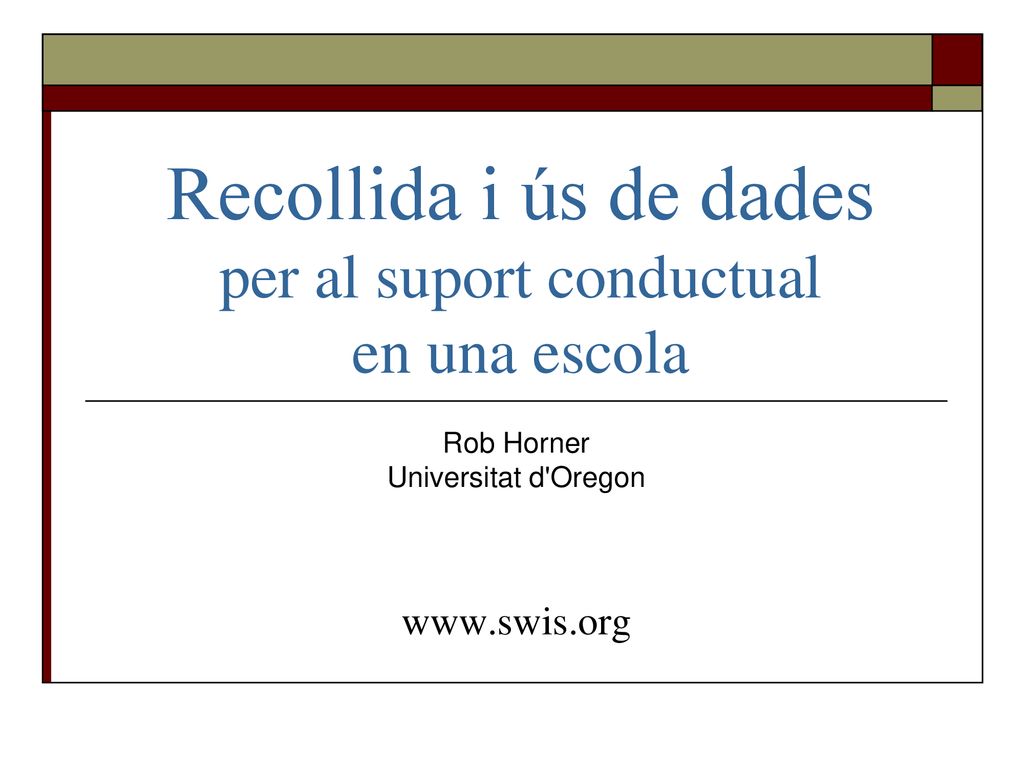 Recollida i ús de dades per al suport conductual en una escola