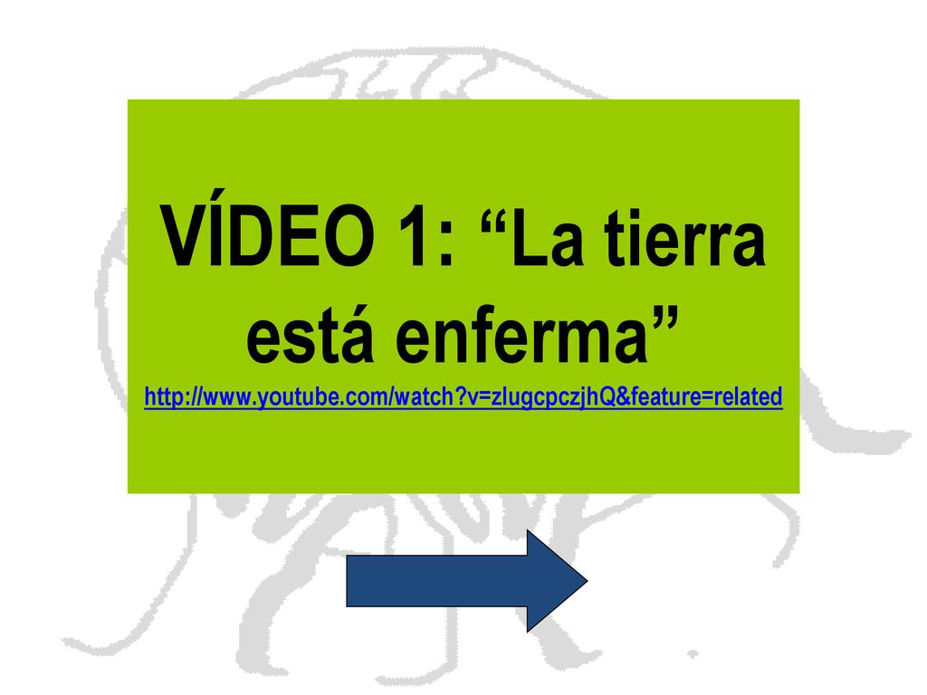 VÍDEO 1: La tierra está enferma   youtube. com/watch