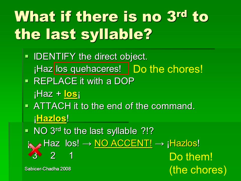What if there is no 3rd to the last syllable