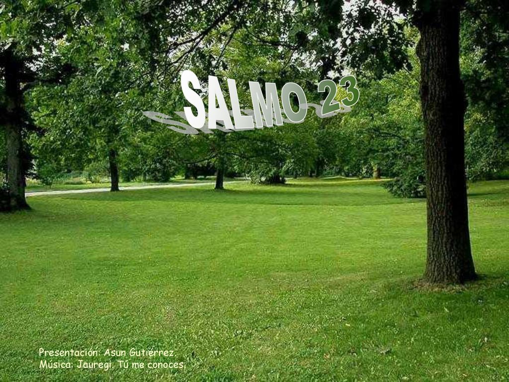 SALMO 23 Presentación: Asun Gutiérrez. Música: Jauregi. Tú me conoces.