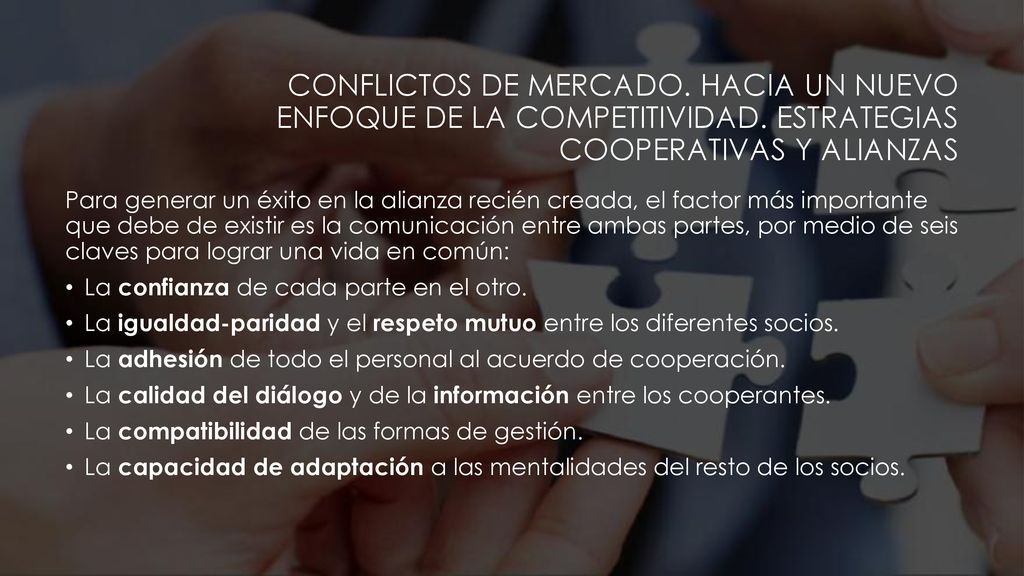 CONFLICTOS DE MERCADO. HACIA UN NUEVO ENFOQUE DE LA COMPETITIVIDAD