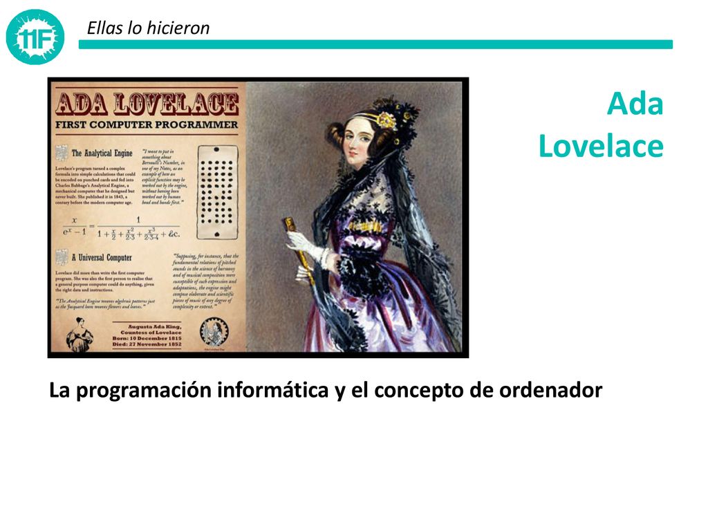 Ada Lovelace La programación informática y el concepto de ordenador