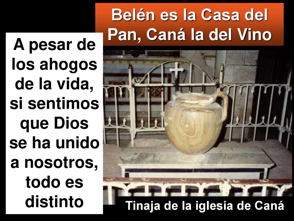 Belén es la Casa del Pan, Caná la del Vino