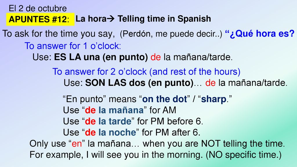To ask for the time you say, (Perdón, me puede decir..) ¿Qué hora es
