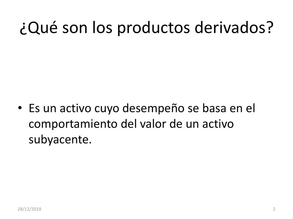 ¿Qué son los productos derivados