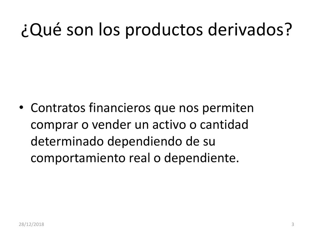 ¿Qué son los productos derivados