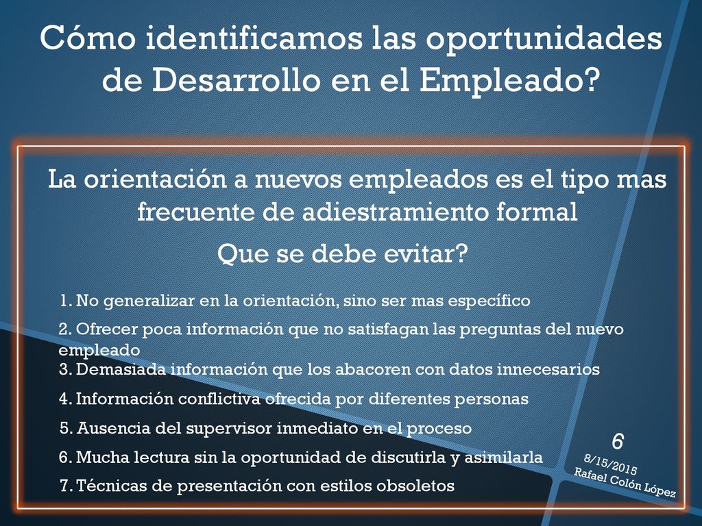 Cómo identificamos las oportunidades de Desarrollo en el Empleado