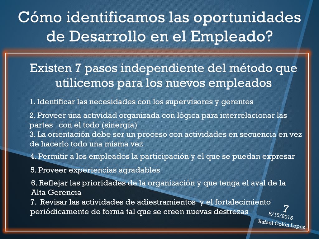 Cómo identificamos las oportunidades de Desarrollo en el Empleado