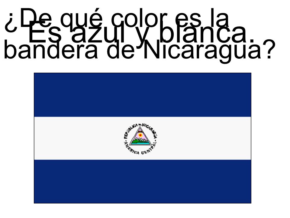 ¿De qué color es la bandera de Nicaragua