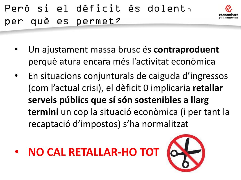 Però si el dèficit és dolent, per què es permet