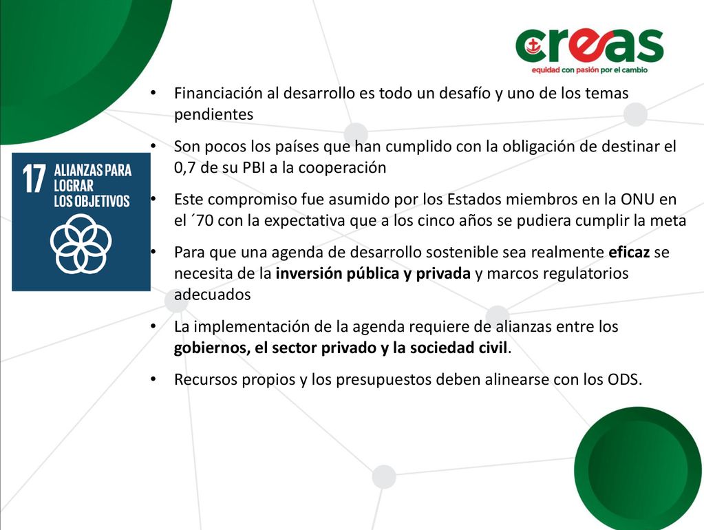 Financiación al desarrollo es todo un desafío y uno de los temas pendientes