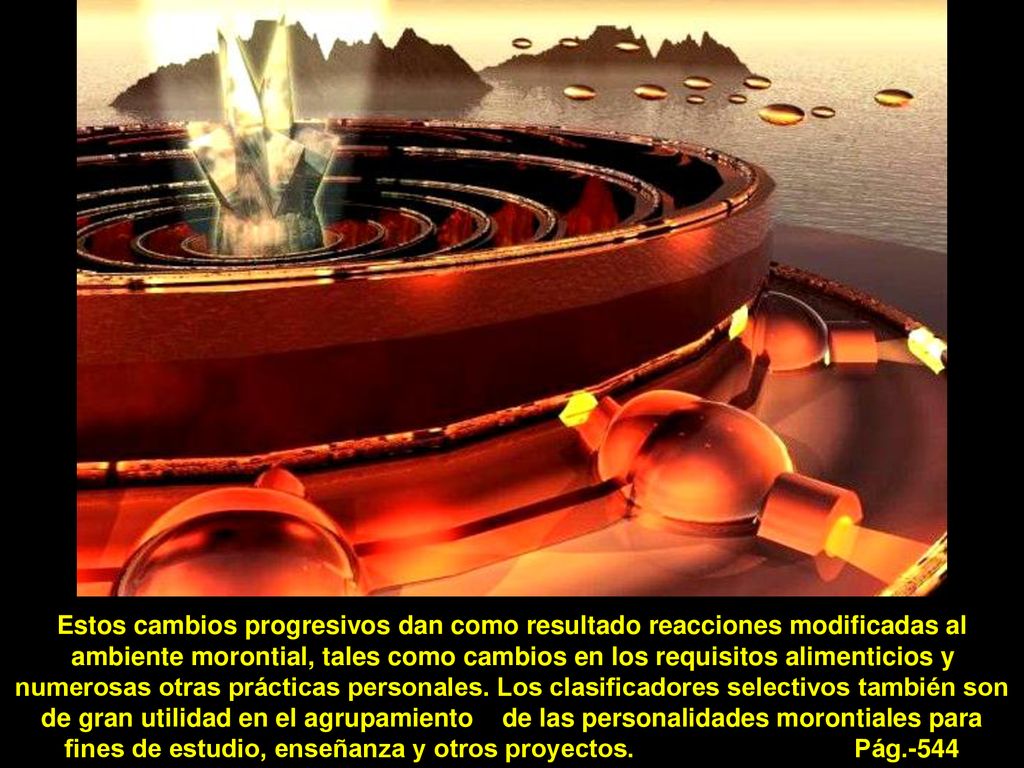 Estos cambios progresivos dan como resultado reacciones modificadas al ambiente morontial, tales como cambios en los requisitos alimenticios y numerosas otras prácticas personales.