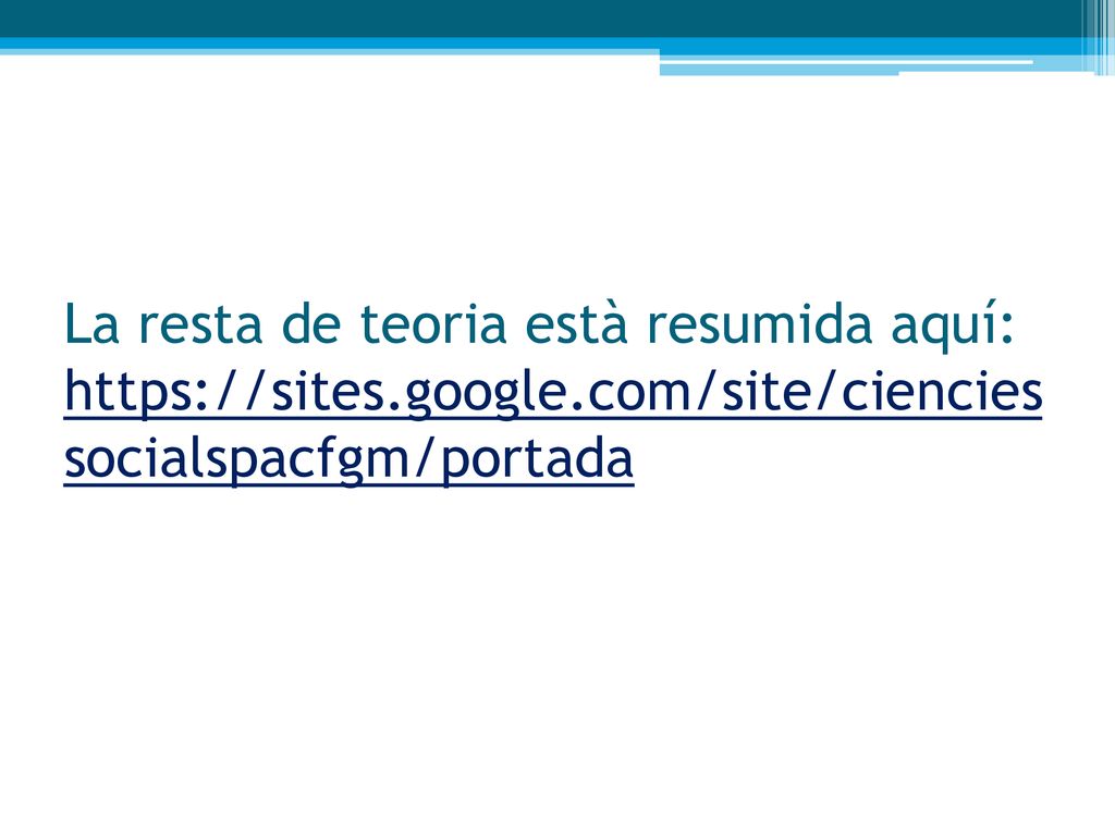 La resta de teoria està resumida aquí:   google