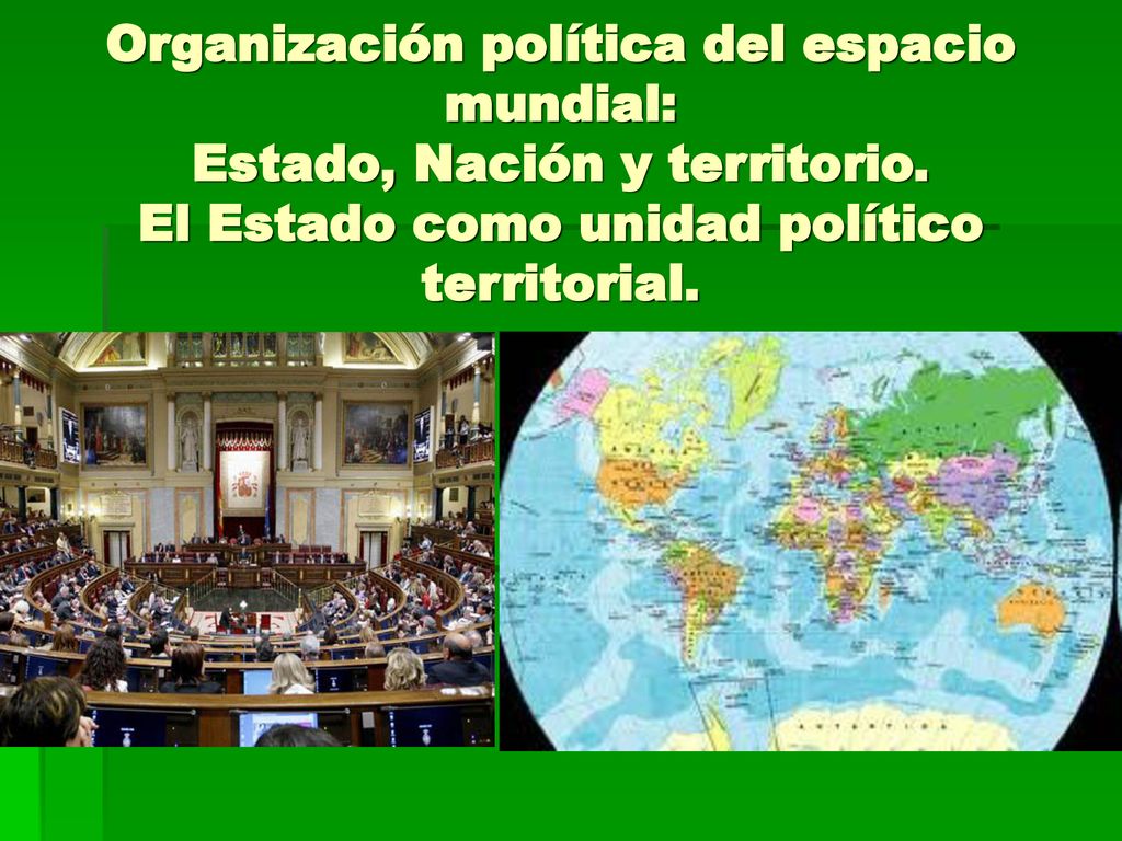 Organización política del espacio mundial: Estado, Nación y territorio
