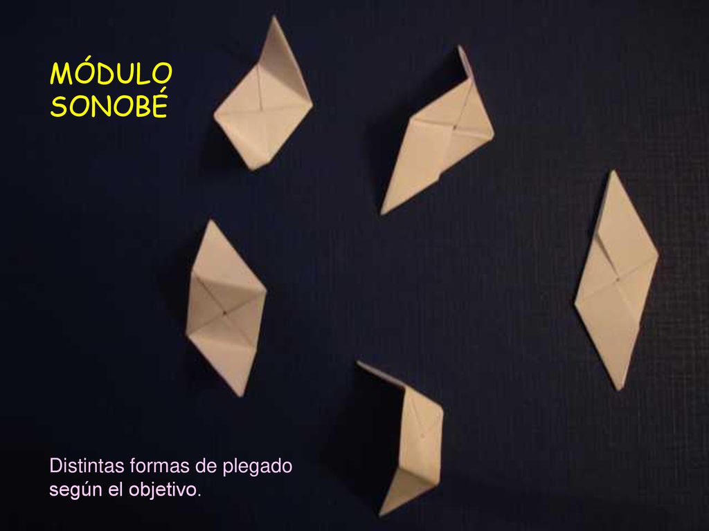 MÓDULO SONOBÉ Distintas formas de plegado según el objetivo.