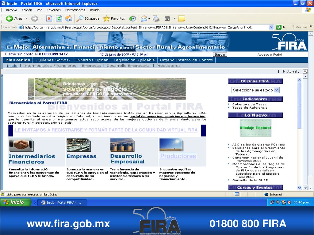 LE INVITAMOS A REGISTRARSE Y FORMAR PARTE DE LA COMUNIDAD VIRTUAL FIRA