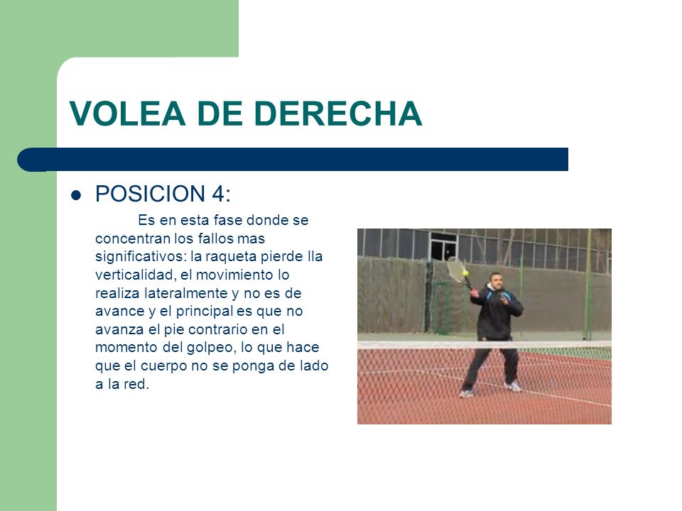 VOLEA DE DERECHA POSICION 4: