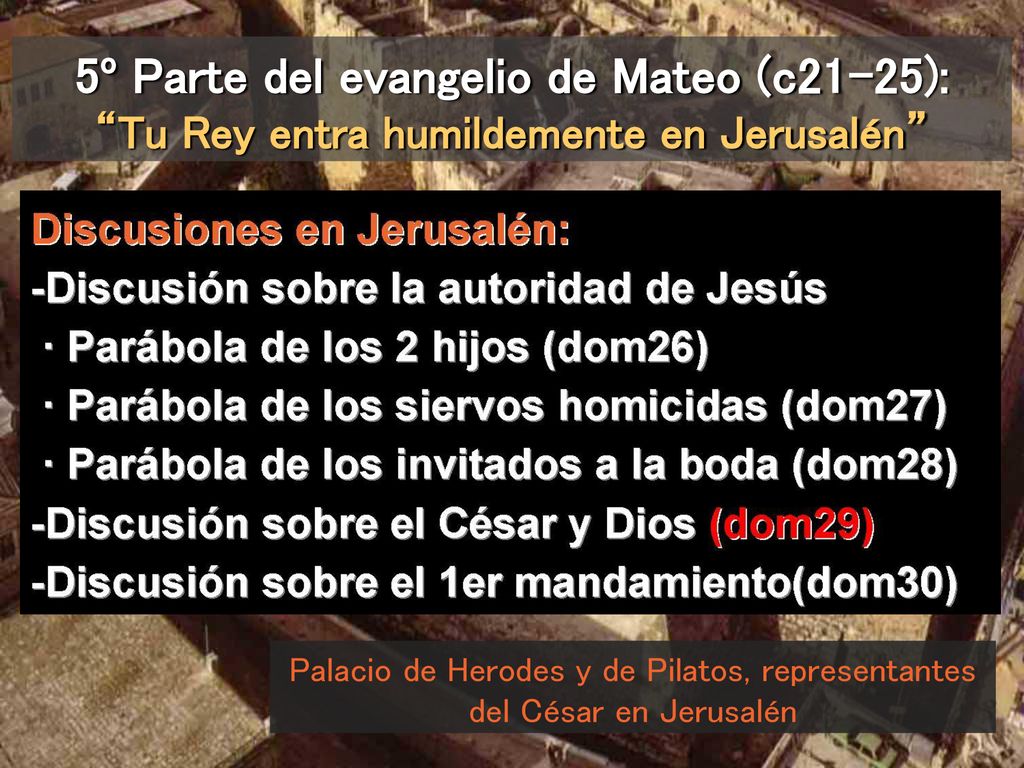 Palacio de Herodes y de Pilatos, representantes del César en Jerusalén