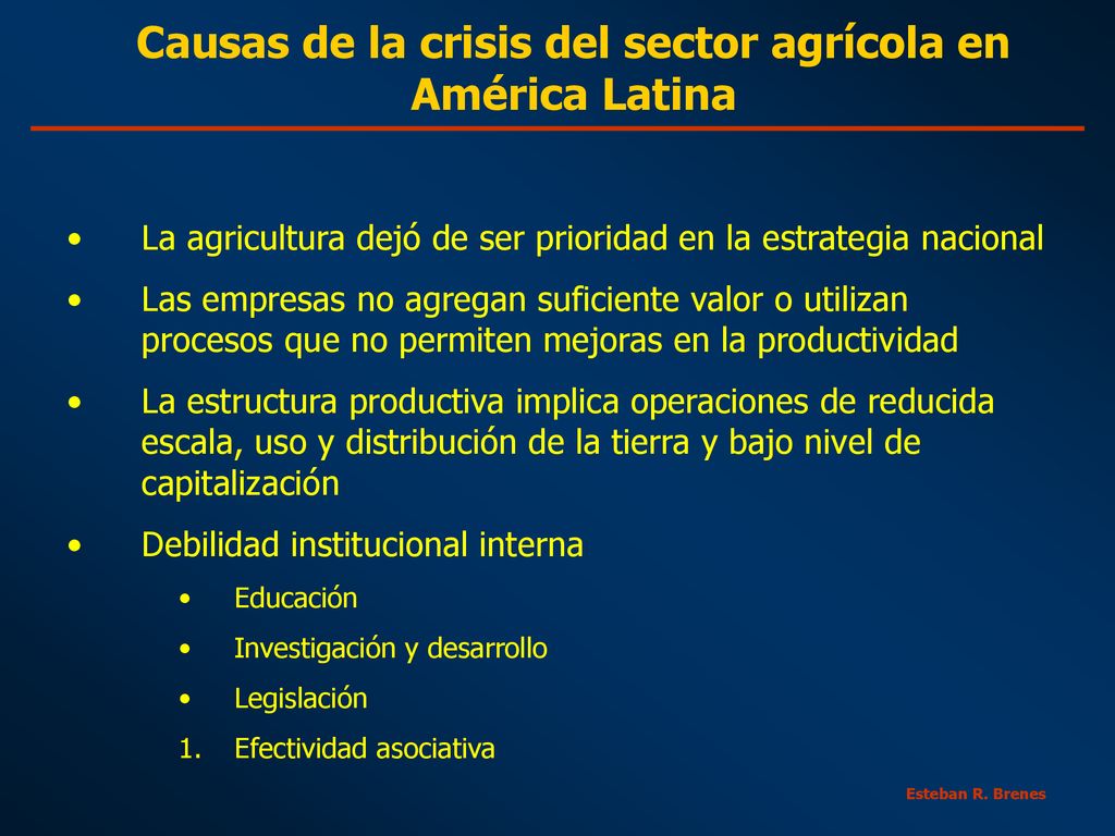 Causas de la crisis del sector agrícola en América Latina