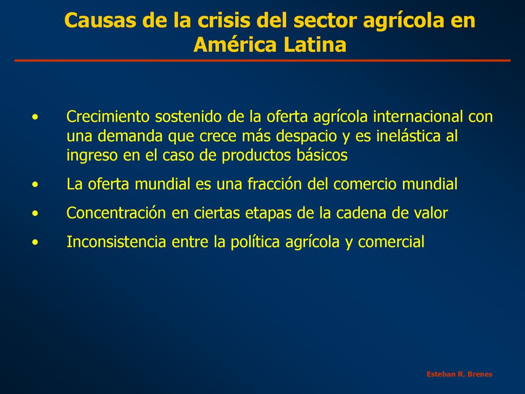Causas de la crisis del sector agrícola en América Latina