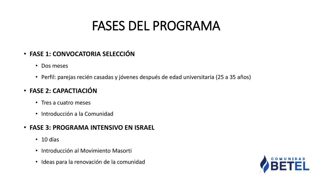 FASES DEL PROGRAMA FASE 1: CONVOCATORIA SELECCIÓN FASE 2: CAPACTIACIÓN