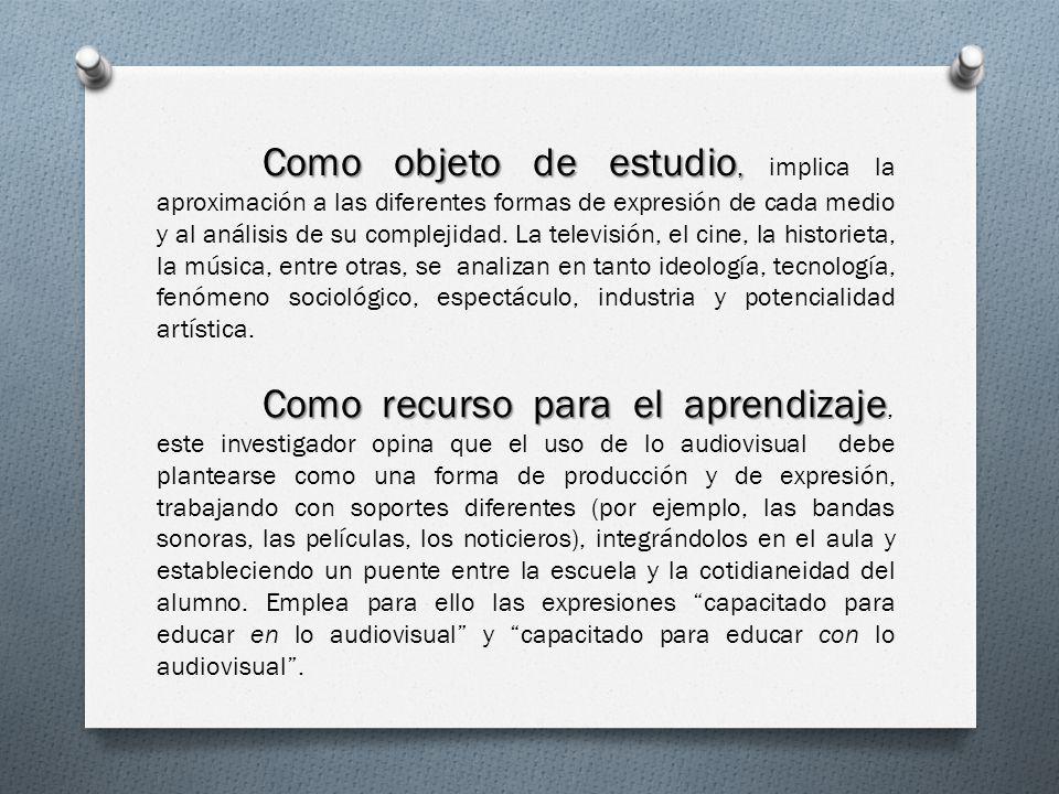 Como objeto de estudio, implica la aproximación a las diferentes formas de expresión de cada medio y al análisis de su complejidad. La televisión, el cine, la historieta, la música, entre otras, se analizan en tanto ideología, tecnología, fenómeno sociológico, espectáculo, industria y potencialidad artística.
