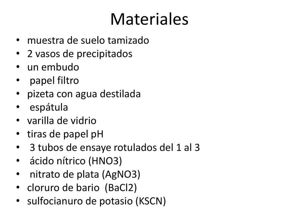 Materiales muestra de suelo tamizado 2 vasos de precipitados un embudo