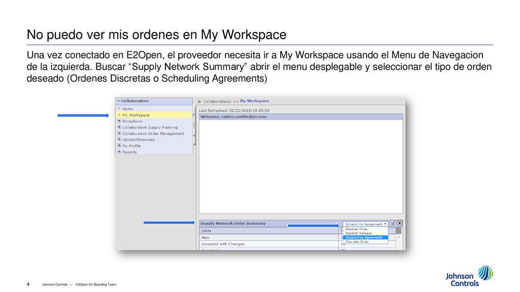 No puedo ver mis ordenes en My Workspace