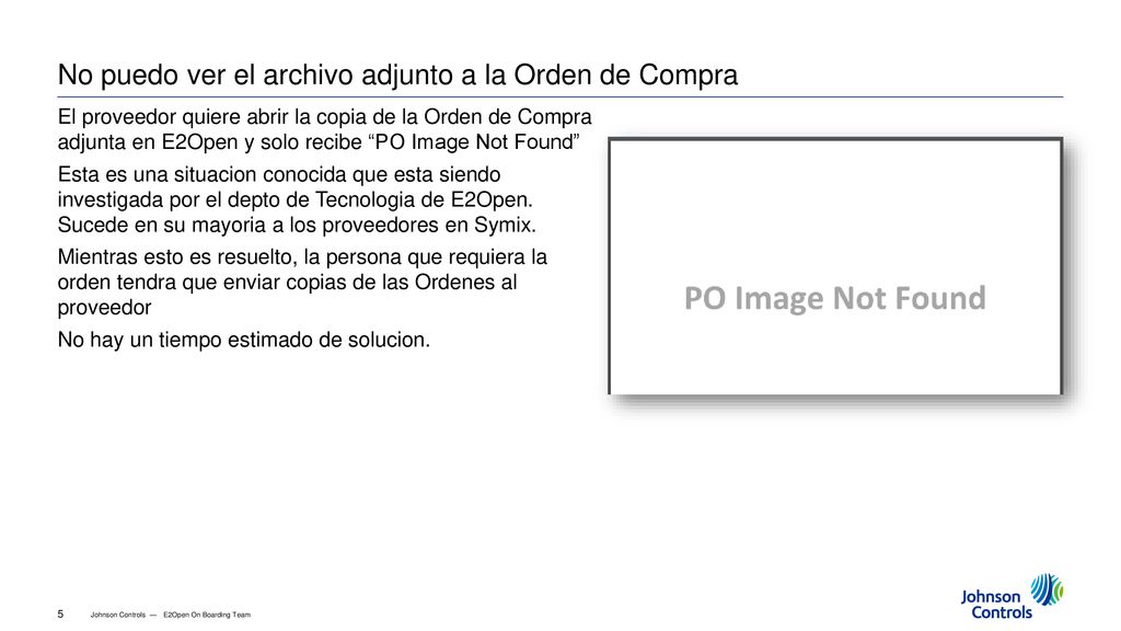No puedo ver el archivo adjunto a la Orden de Compra