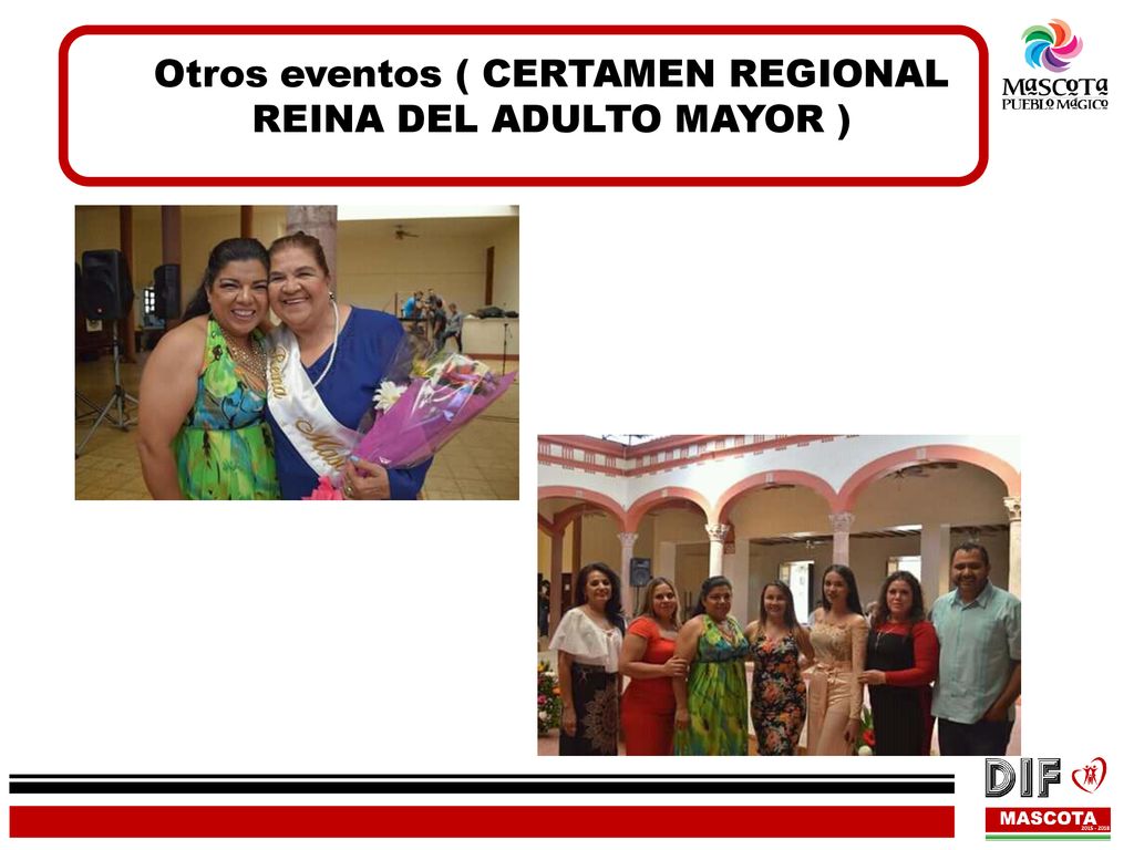 Otros eventos ( CERTAMEN REGIONAL REINA DEL ADULTO MAYOR )