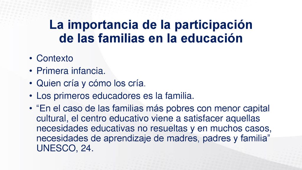 La importancia de la participación de las familias en la educación