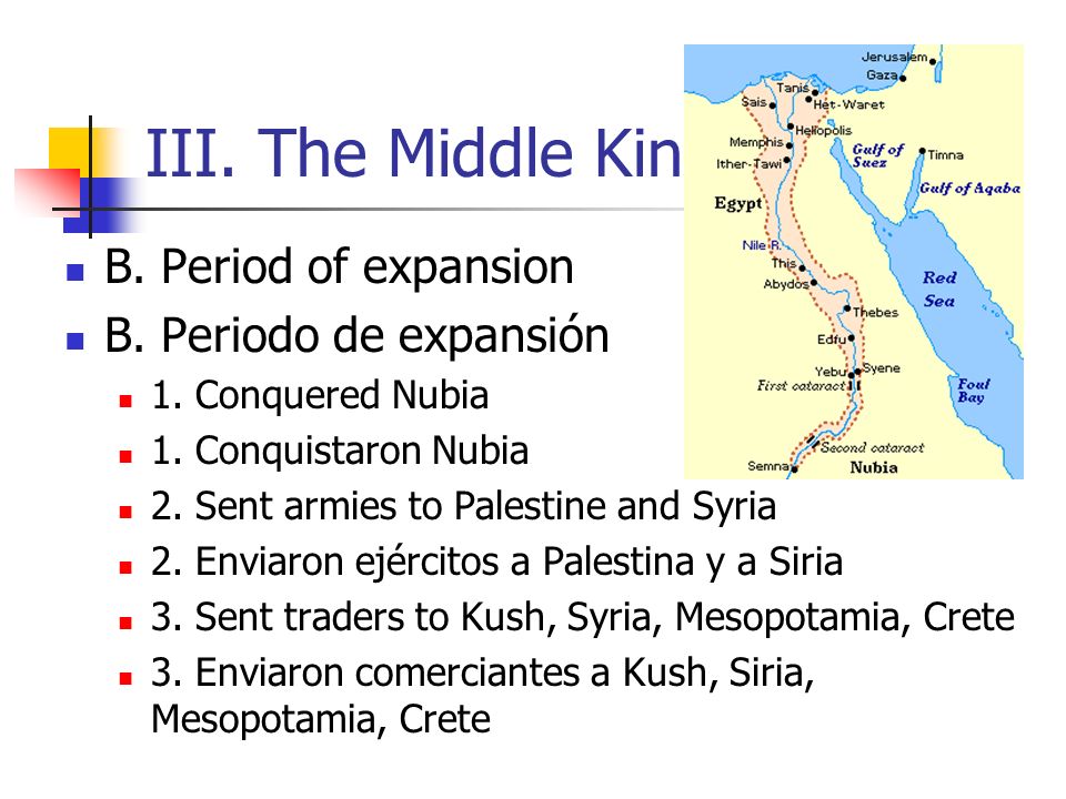 III. The Middle Kingdom B. Period of expansion B. Periodo de expansión
