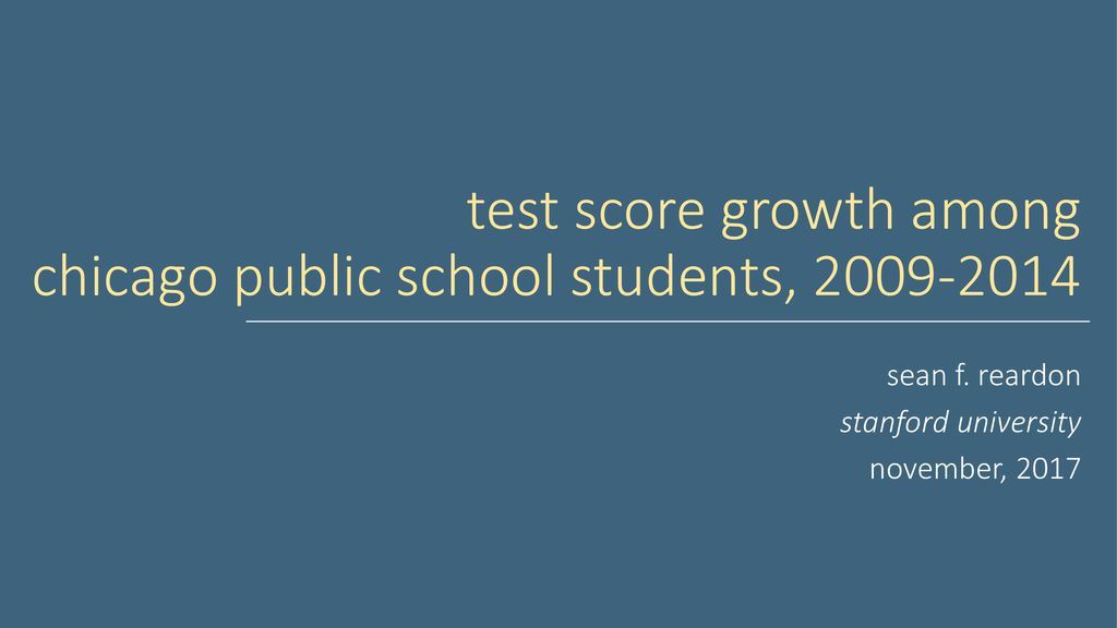 test score growth among chicago public school students,