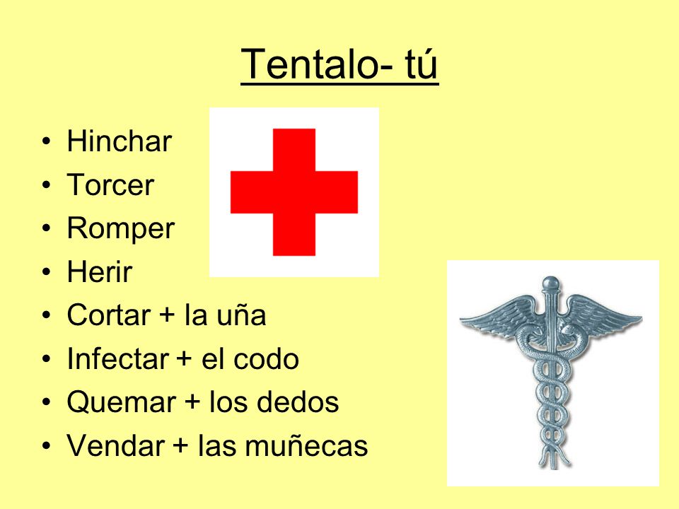 Tentalo- tú Hinchar Torcer Romper Herir Cortar + la uña